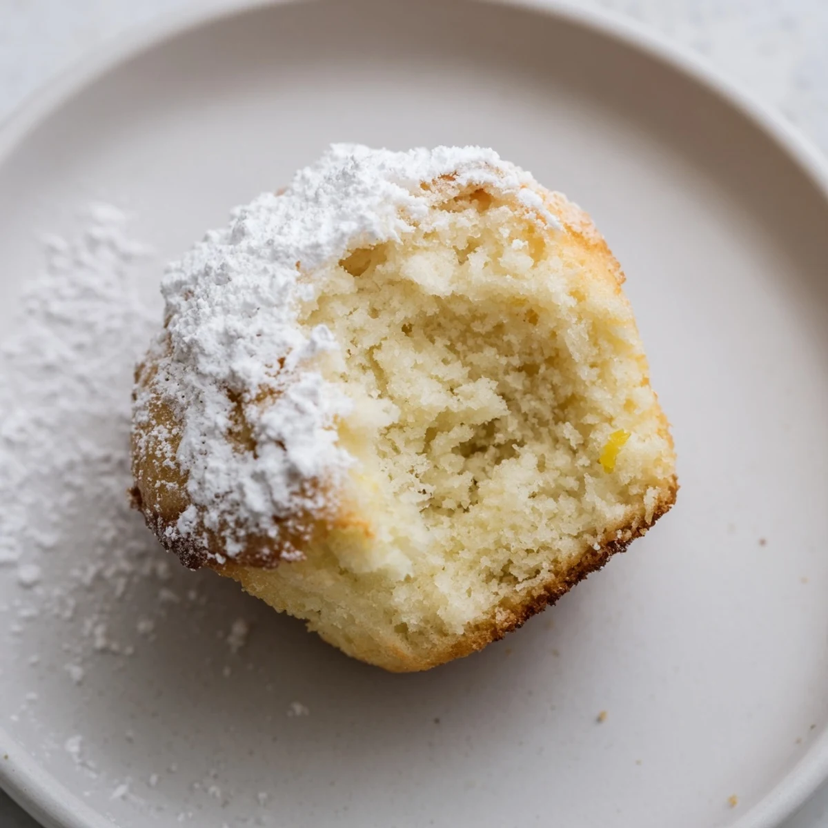 Close-up of a stack of homemade Quark Muffins, showcasing their subtle tang and delicious, soft interior.
