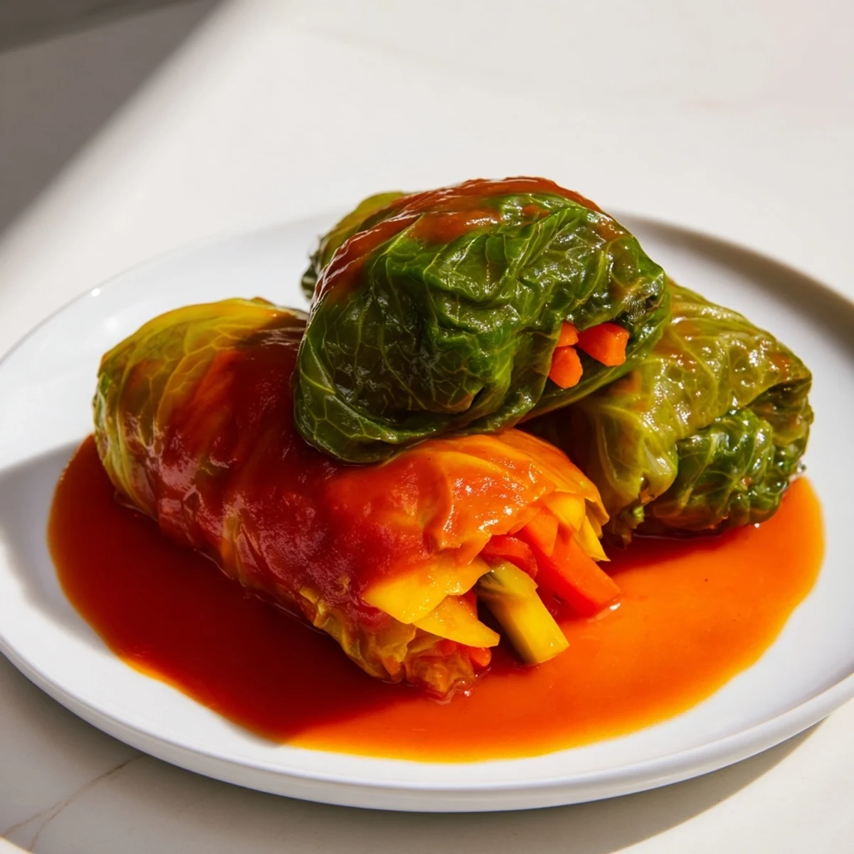 Savory Rainbow Sauerkraut Rolls, filled with vegetables, perfect for a satisfying gluten-free meal.