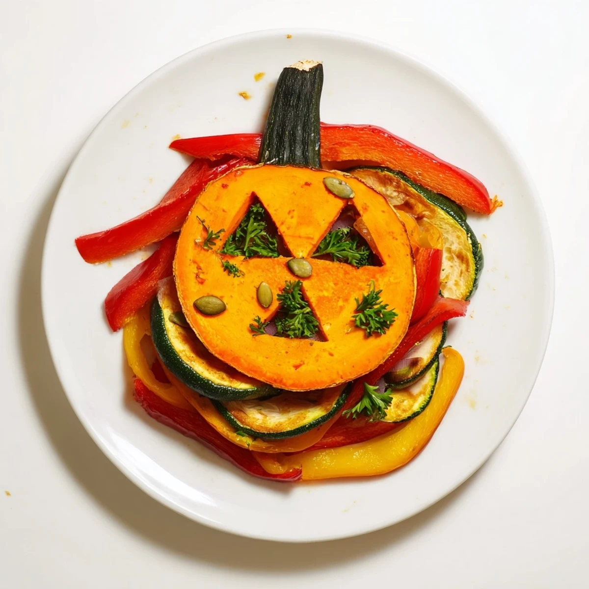 Kürbislaterne Halloween Teller