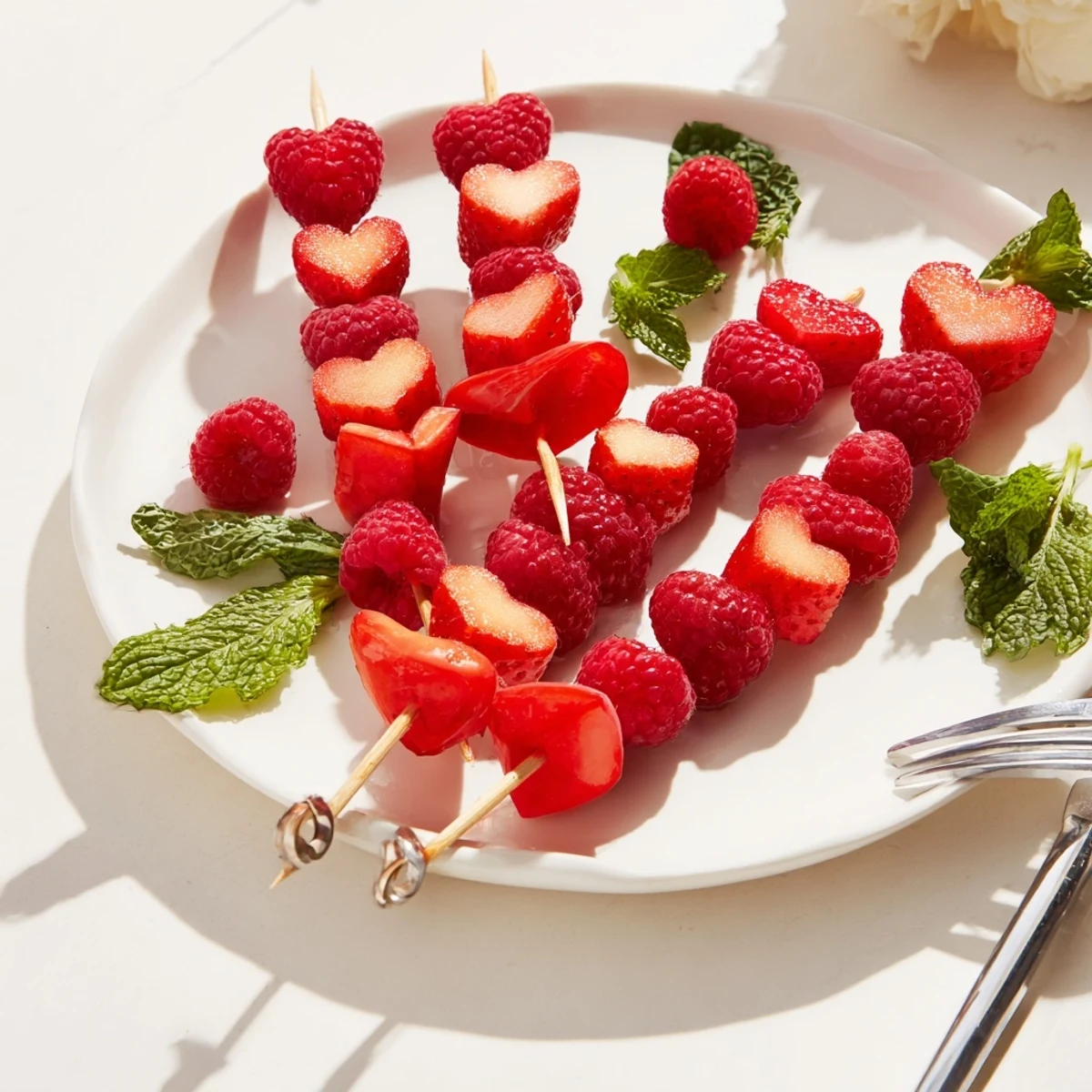 rote herz fruchtspieße