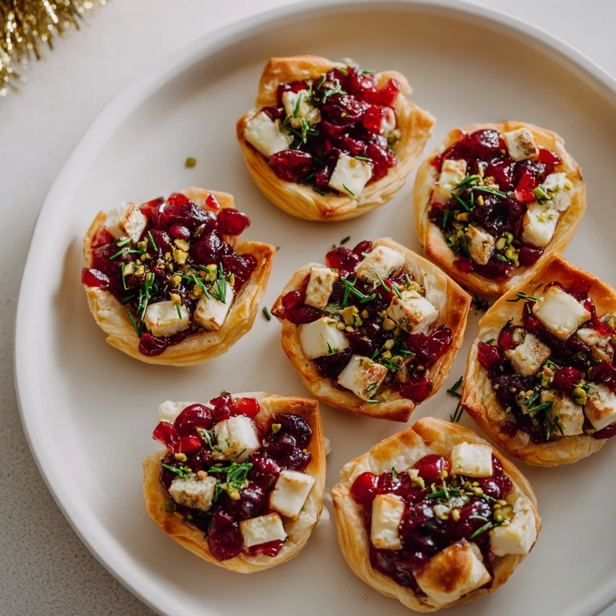 Cranberry Brie Bites Kranz