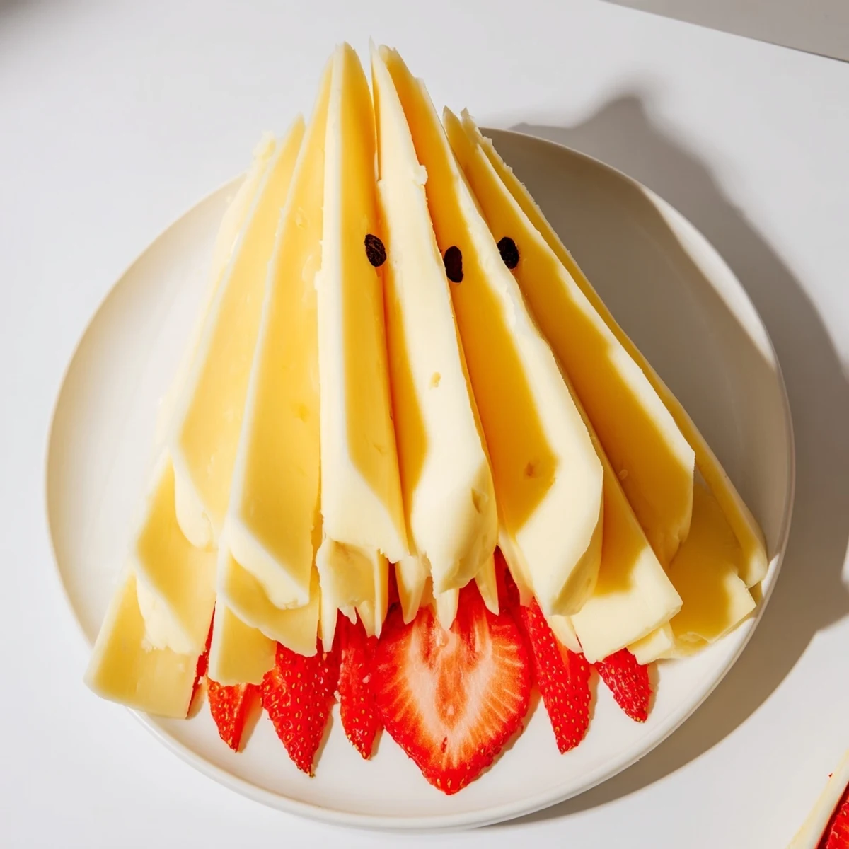 This playful Retro Rocket design uses cheese, strawberries, and optional garnishes for a fun snack.