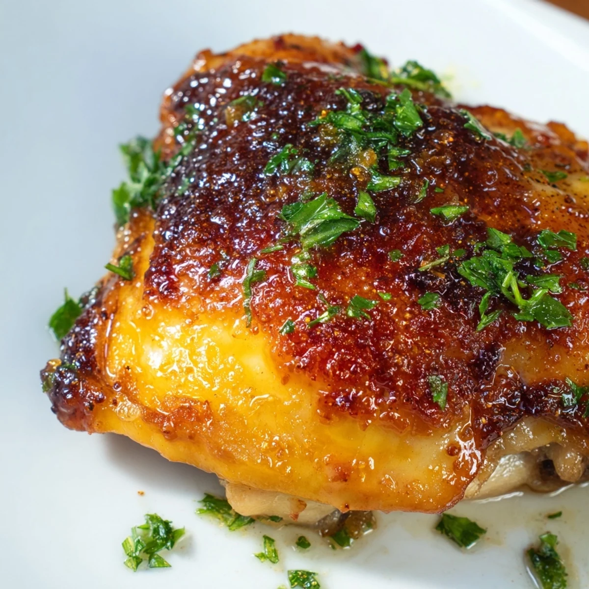 Tender Jam in Coffee Glazed Chicken, cooked until juicy, with a rich coffee-apricot glaze.