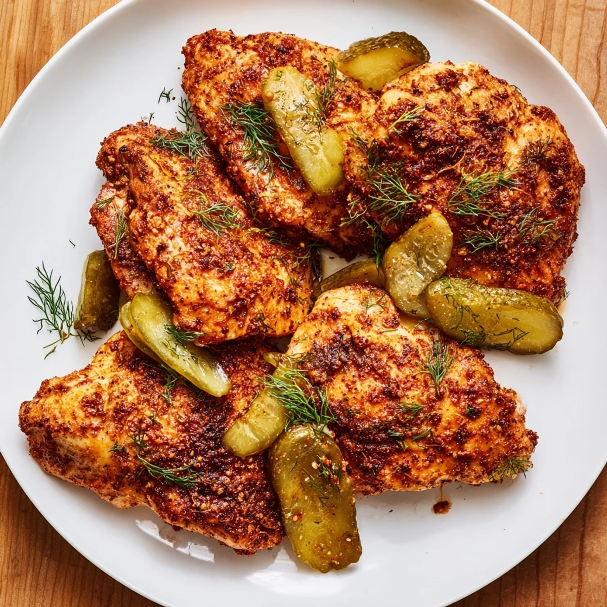 Tender, juicy pickle ranch chicken, seasoned to perfection and ready to serve with sides.