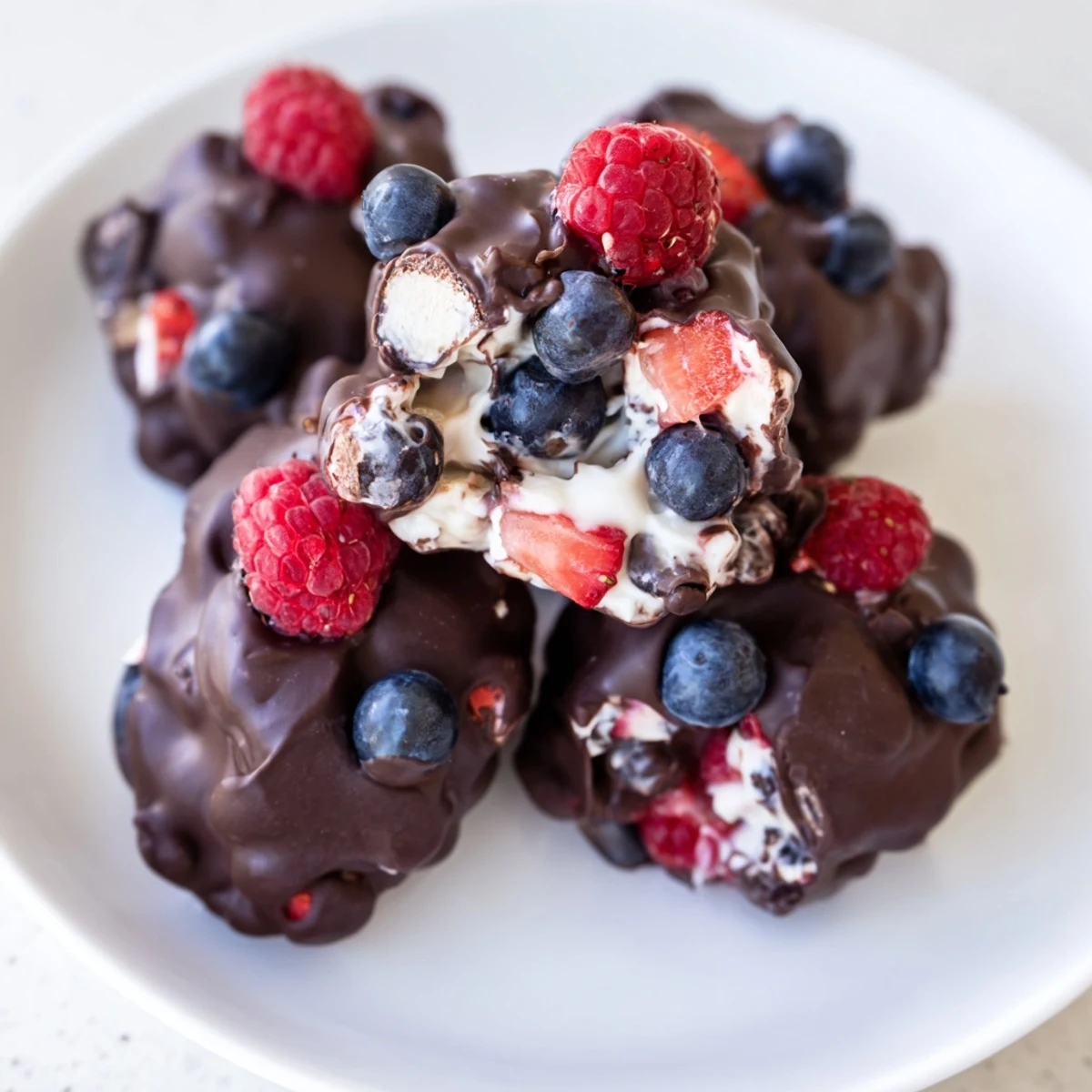 Schoko Joghurt Beeren Häppchen