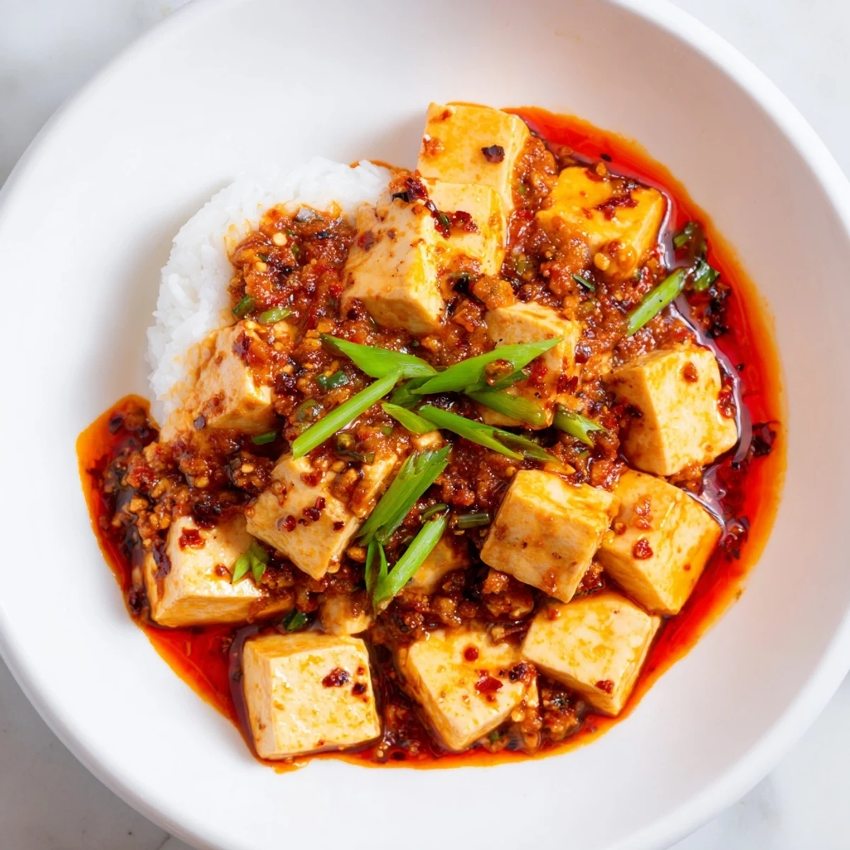 Chinesisches Mapo Tofu Gericht
