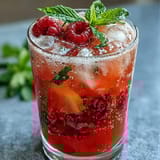 Himbeer Zitronen Spritz Mocktail