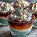 Bunte Jello Becher für Kinder