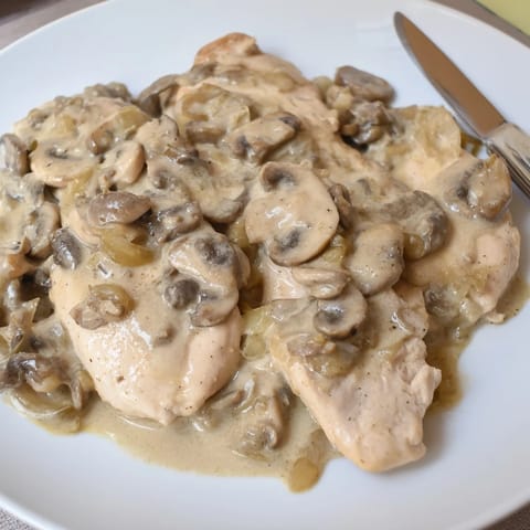 Cremige Pilz Hähnchen Pfanne