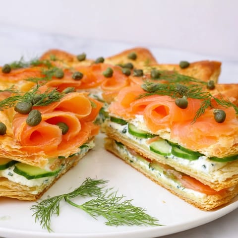 Puffgebäck Sterne mit Lachs