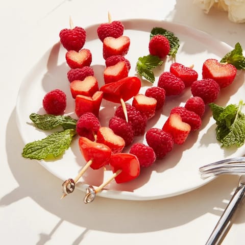 rote herz fruchtspieße