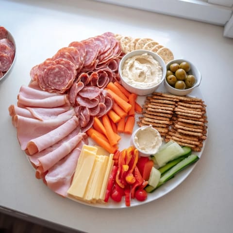 Budgetfreundliche Familienplatte mit Aufschnitt