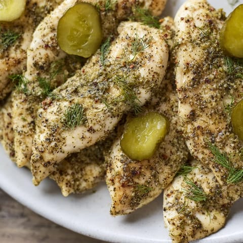 Pickle Ranch Huhn gebacken