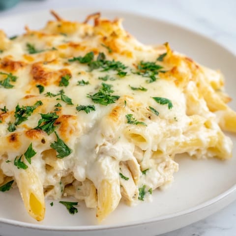 Huhn Alfredo Auflauf