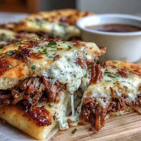 Rindfleisch Zwiebeln Käse Naan Brot