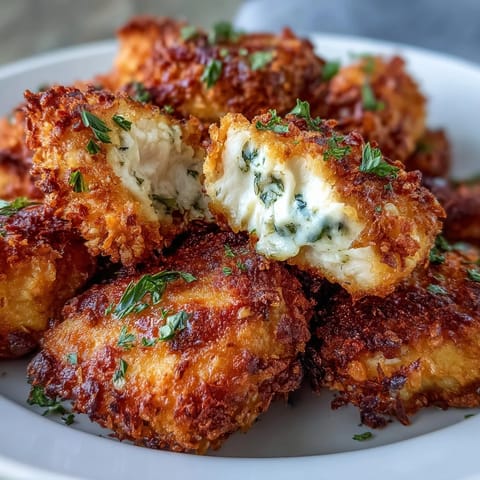 Tender chicken pieces coated in savory Asiago and panko breadcrumbs, baked until crispy.