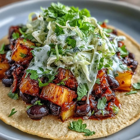 Pineapple Black Bean Tacos
