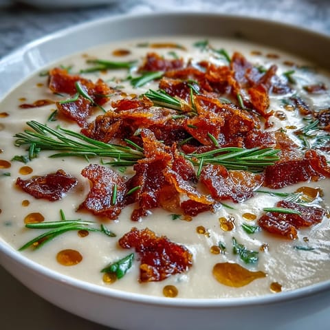 Cremige Weiße Bohnen Suppe