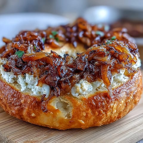 Sauerteig Zwiebel Bagels