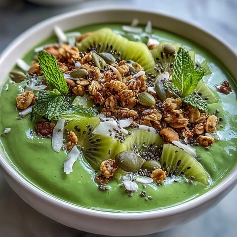 Shamrock grün Smoothie Bowl