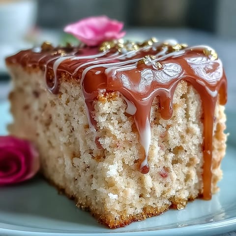 Zarte rosa Samttorte mit Roséwein-Infusion und schimmerndem Gold, festlich serviert.