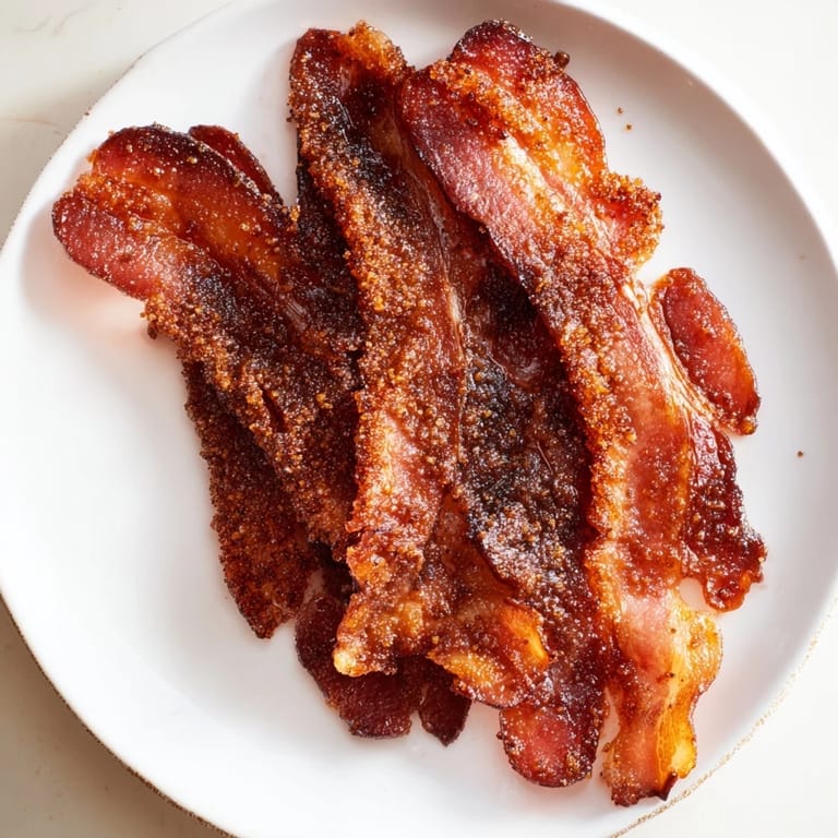 Extra-thick Snoop Dogg Billionaire Bacon with a brown sugar crust, baked until irresistibly crisp.