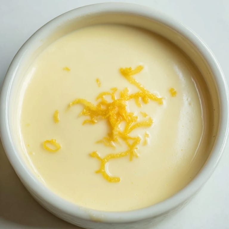 Chilled glasses of 3-Ingredient Lemon Posset, garnished with lemon zest, are a perfect dessert.