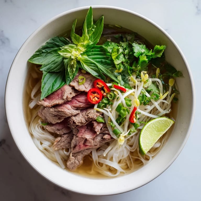 Savor the aromatic broth of this Vietnamese Pho Express, served with delicious rice noodles.