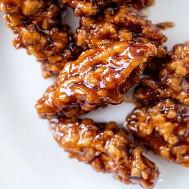 Goldbraunes Hähnchen in einem süß-scharfen Honey-Sriracha-Sauce glasiert, in weichem Weizentortilla gewickelt für ein aromatisches Mittagessen.