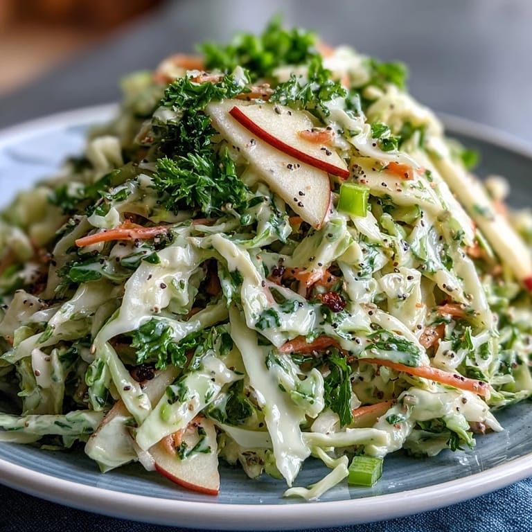 Ein buntes Green Cabbage and Apple Slaw für Picnics und Barbecue-Desserts.  