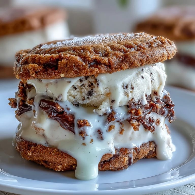 2. Erfrischende Vanille-Frappuccino-Eiscreme-Sandwiches mit reichhaltigem Vanillegeschmack und Kaffeecookies.