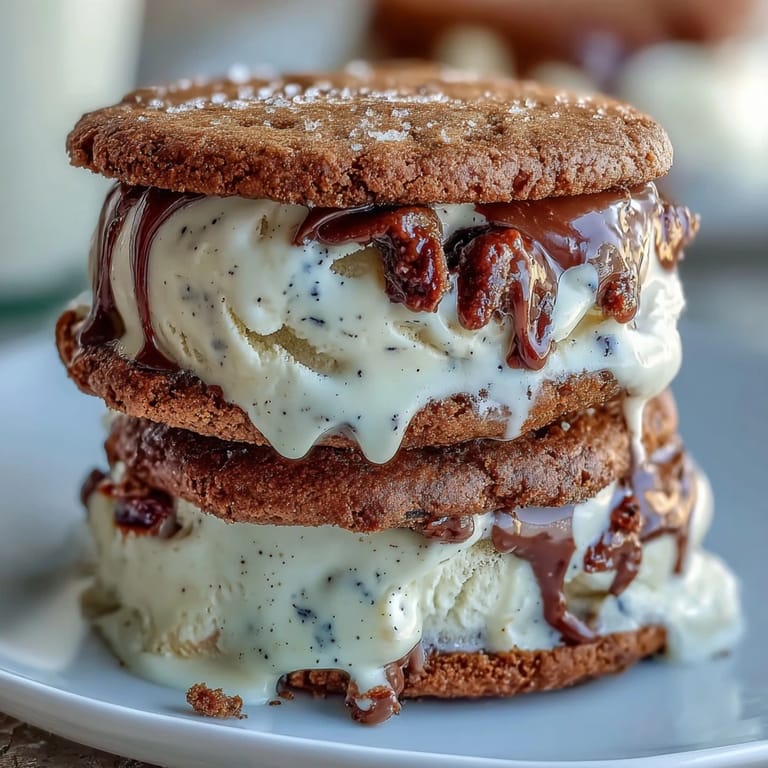 3. Genussvolle Vanille-Frappuccino-Eiscreme-Sandwiches mit weichen Keksen und cremigem Vanilleeis.