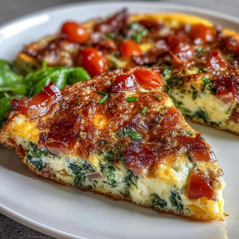 Gebackenes Schinken-Swiss-Frühstücksgericht mit würziger Kruste und zarter Textur.