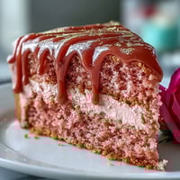 Elegante Rosé-Samttorte mit goldenem Tropfen, perfekt für Junggesellinnenabschiede.