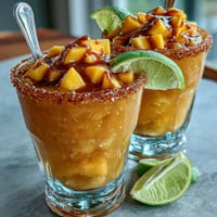Festliches Cinco de Mayo Mangonada Mocktail Cup mit würziger Chamoy-Schicht.